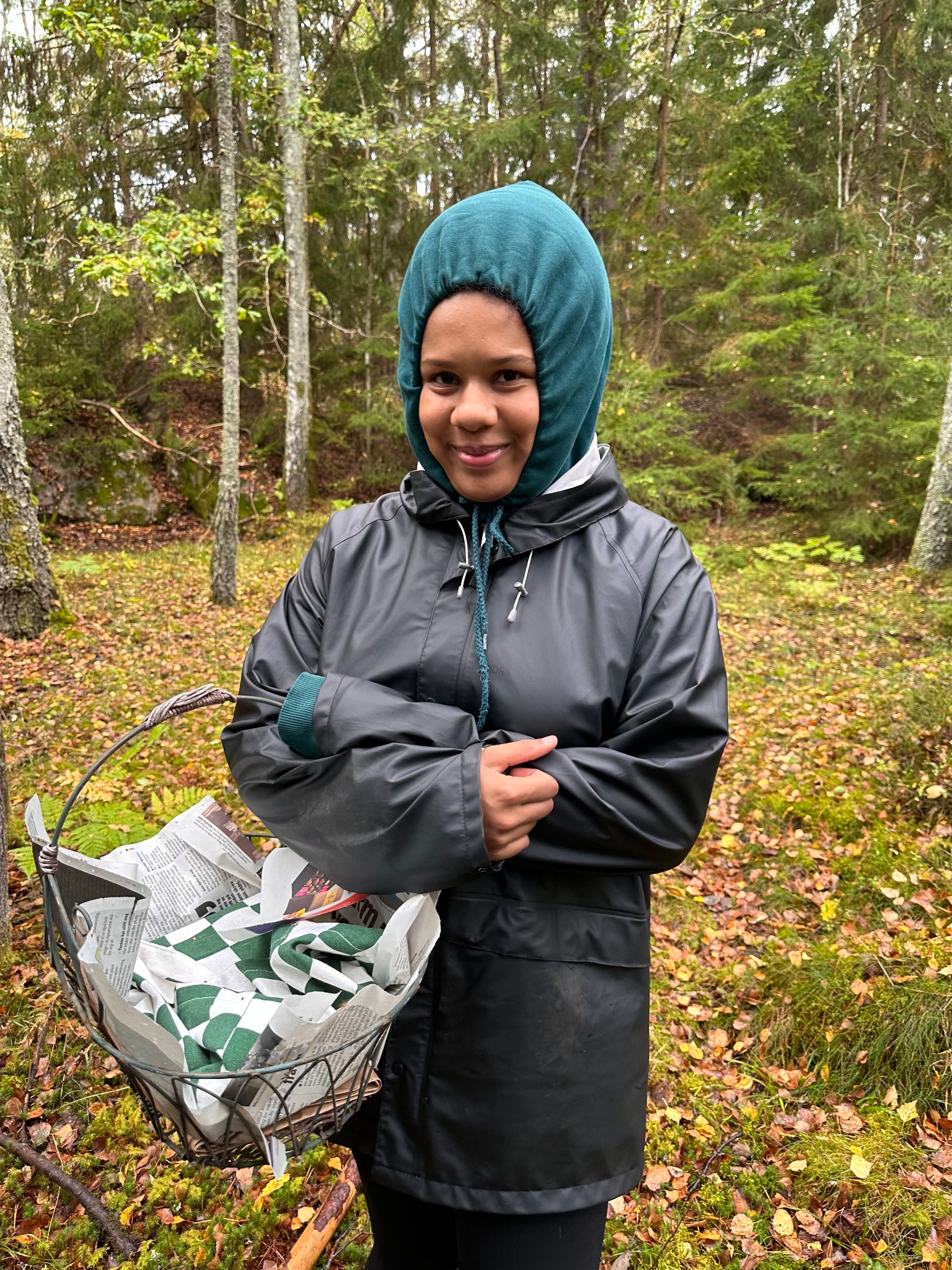 Julie på sopptur